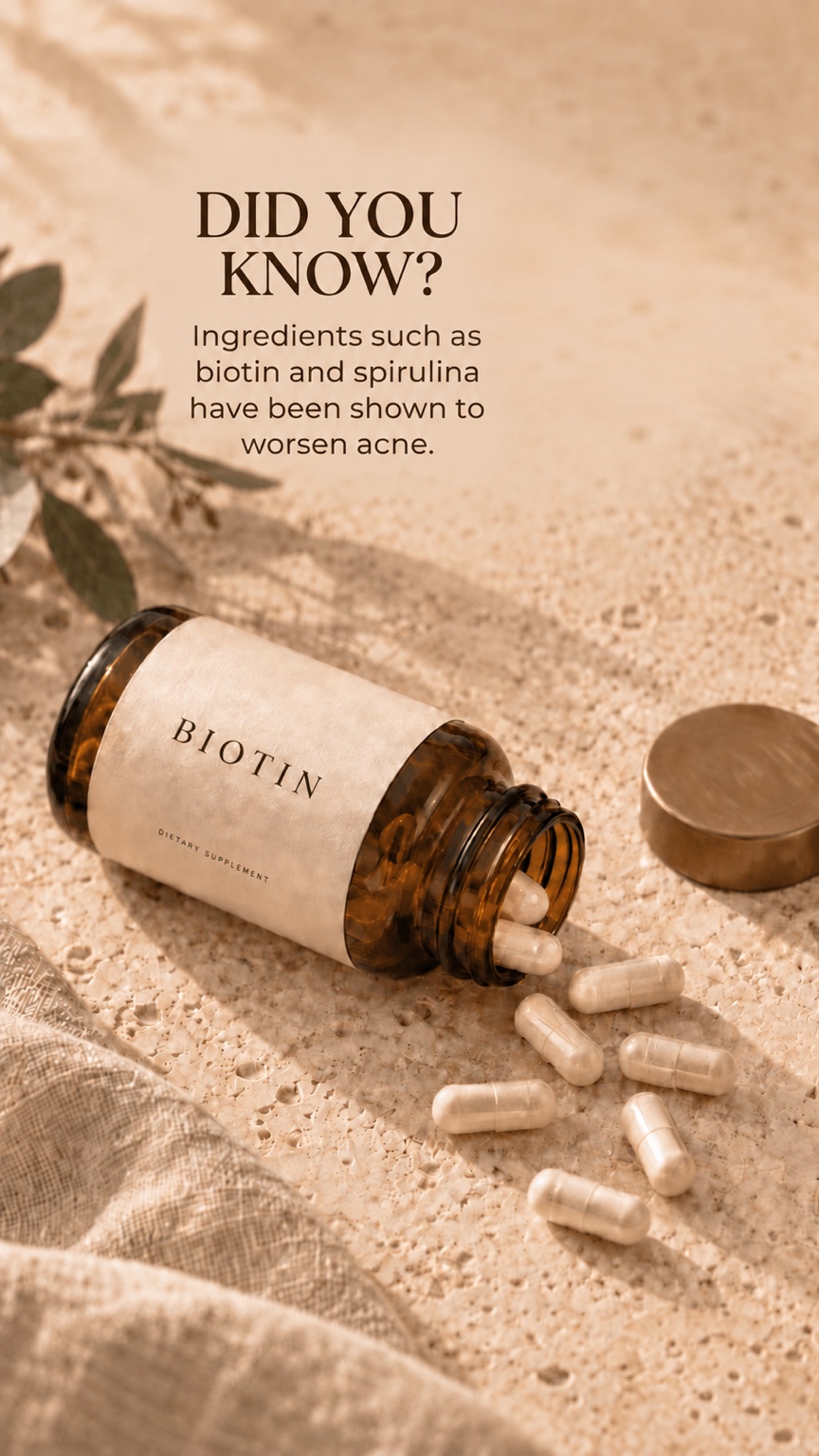 Biotin supplement and acne information