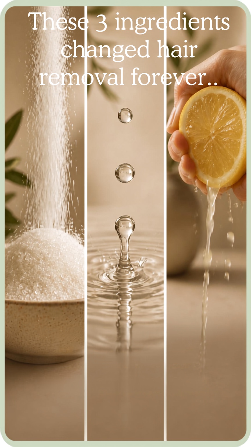 Sugar, water, and lemon, the simple ingredients used in sugaring